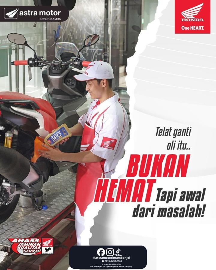 Telat Ganti Oli Bukan Berarti Hemat, Justru Awal Masalah Mesin: Simak Penjelasan Astra Motor Imam Bonjol